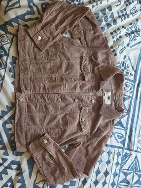 Corduroy Jean Jacket in Dusty Rose